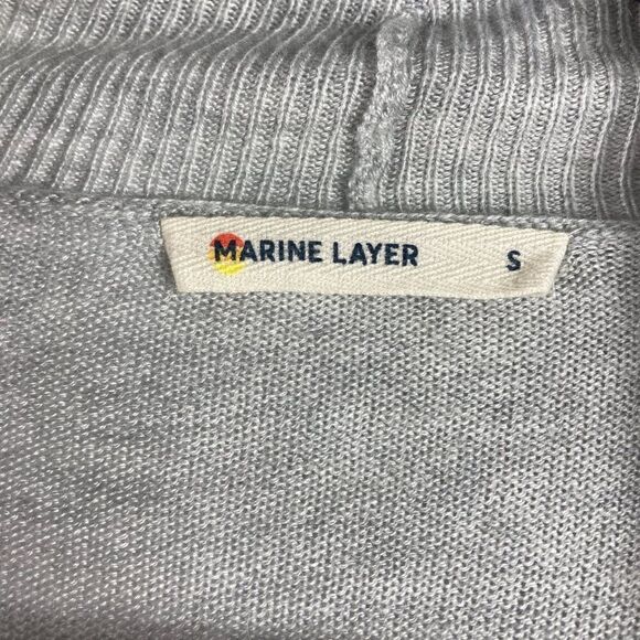 Marine Layer Elle Cashmere Blend Open Front Cardigan Women's Size Small Gray - Picture 8 of 10
